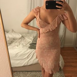 Pink floral reformation dress